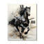 Horloge murale cheval noir-99638047