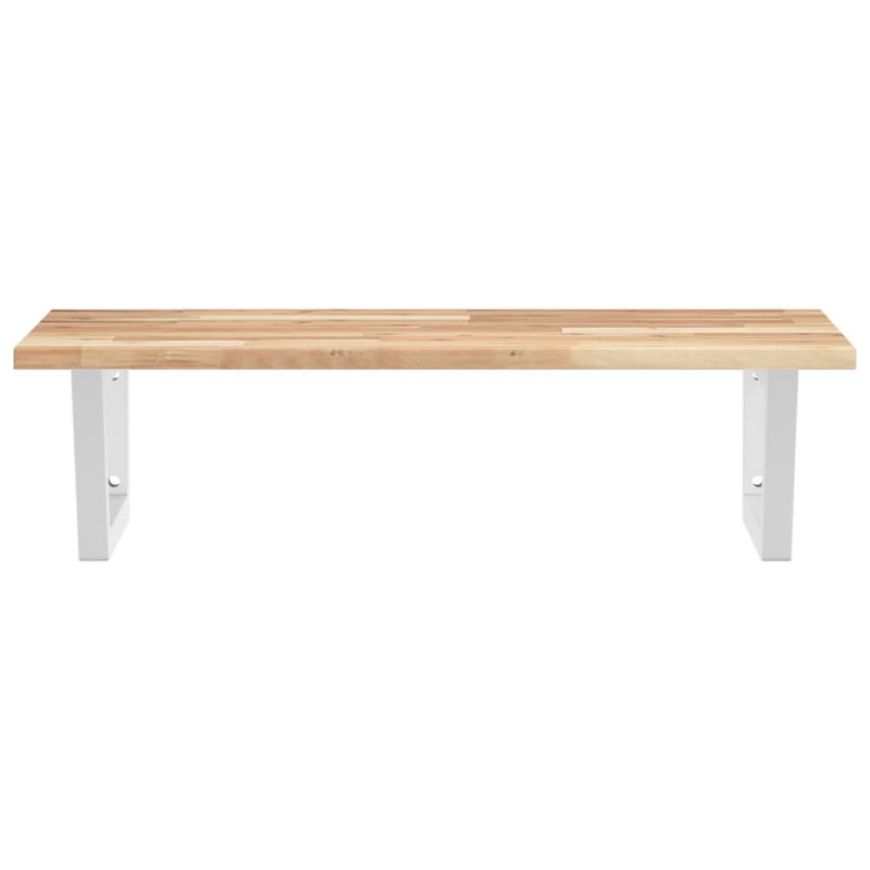 Arsheen 60cm Solid Wood Bathroom Vanity Top, Acacia/White