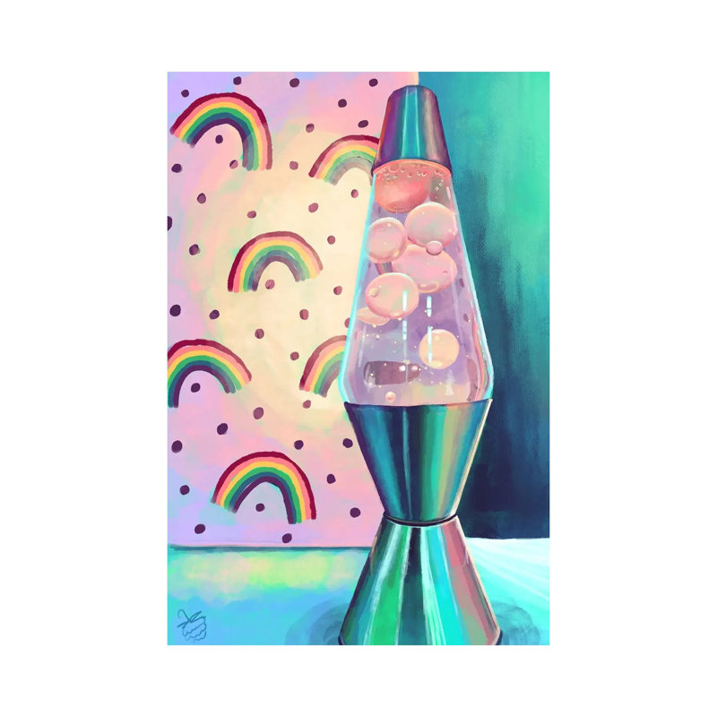 Rainbow Lava Lamp by Very Berry - No Frame Gallery-Wrapped Canvas Giclée on Canvas, 101.6cm H x 66.04cm W, Wrapped Canvas