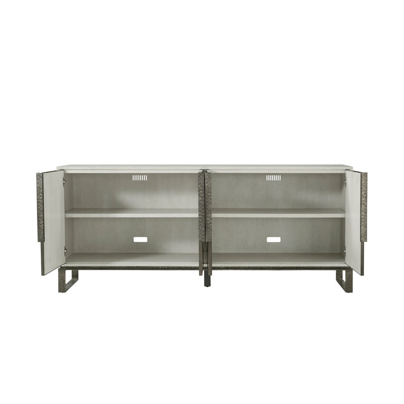 Essence 80'' White Oak and Metal Sideboard