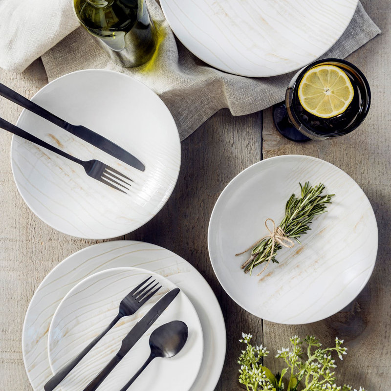 Aliyanah Piece Stoneware Dinnerware Set - Service for 4