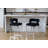 26’’ Upholstered Hollow Back Counter Stool With Metal Frame, Modern Round Arms Counter Height Bar Stool For Kitchen Island/Dining Room/Home Pub-621853125