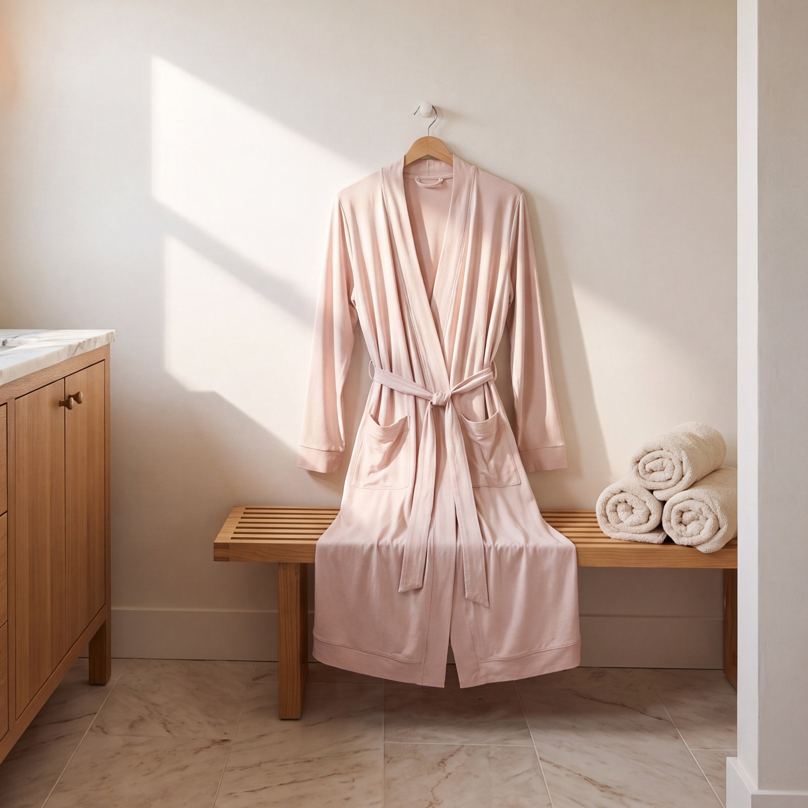 Naked Bathrobe with Pockets, Primrose, XS