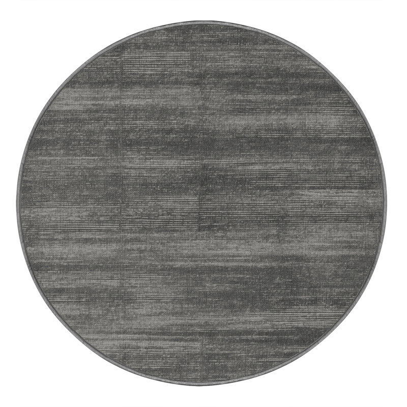 Tapis abstrait lavable à la machine, Rond 3 pi