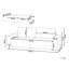 3 Seater Fabric Sofa Bed with Storage Chantea-1370360296