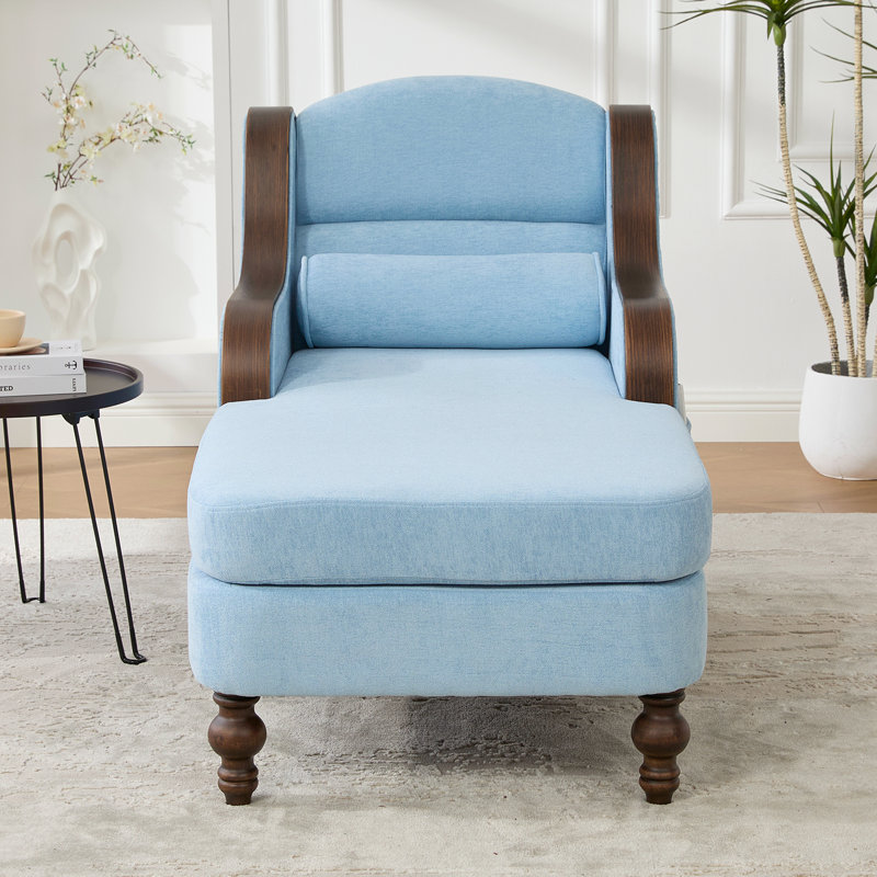 Oversized Chenille Recliner, Blue
