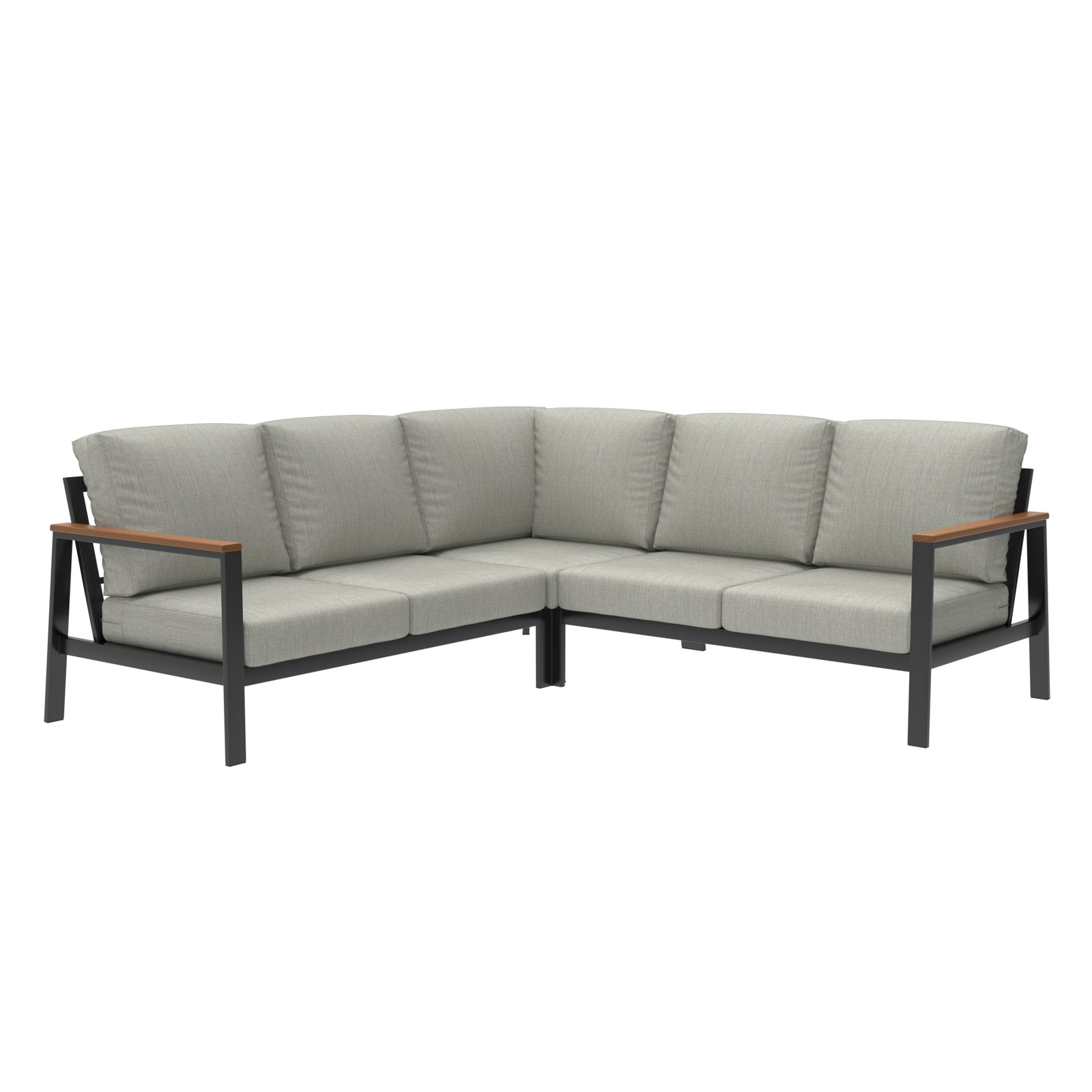 Townsend 87" Sunbrella® Patio Sofa, Strip, Canvas Granite Sunbrella® Canvas