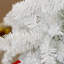 Arbre de Noël artificiel blanc 6 pi, décor des Fêtes avec base en acier-201170081