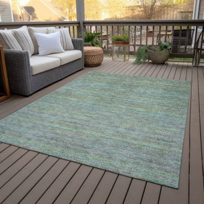 Machine Washable Indoor/Outdoor Kimberlin ACN2148 Striped Rug
