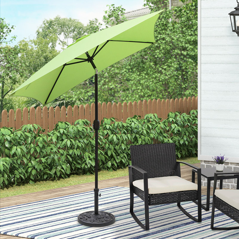 Boligee 78'' Tilt Market Umbrella, Green