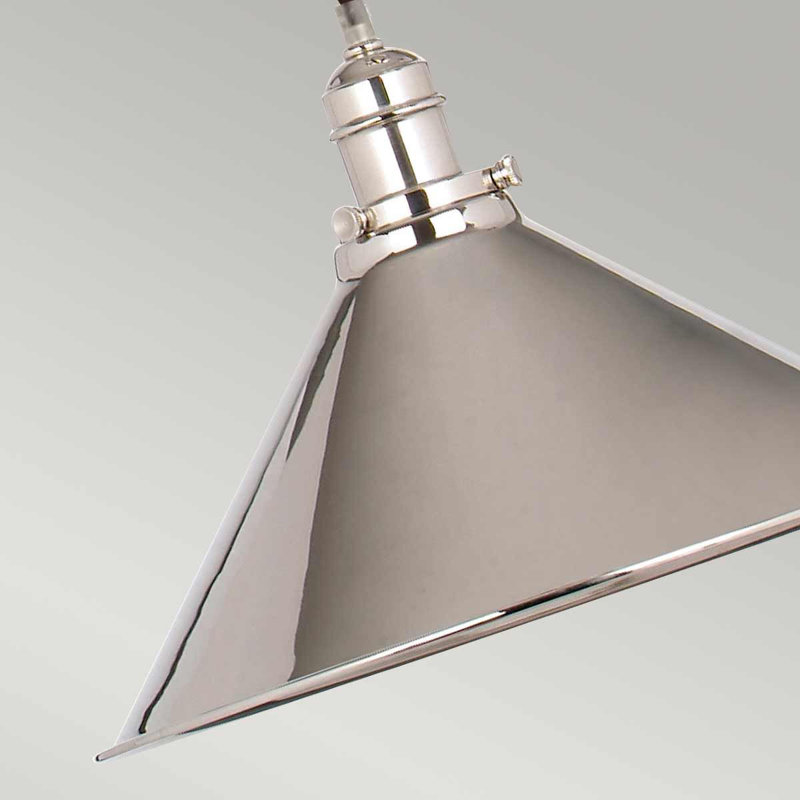 Leanna 1 - Light Cone Pendant, Polished Nickel