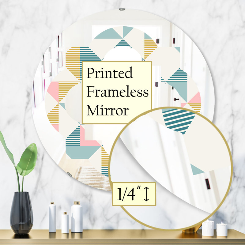 Miroir mural Quatrefoil Diamond I, H 31,5 po x l po