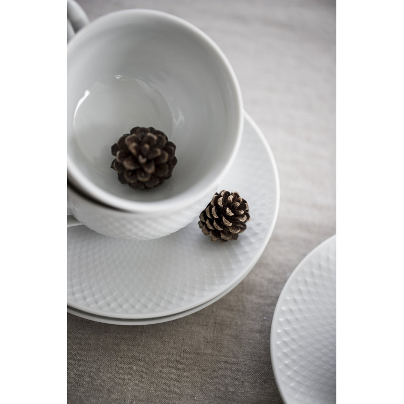 Handmade Porcelain Teacup, 8.1 Oz, White