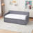 Twin Upholstered Daybed Frame With Trundle, Twin Size Sofa Bed For Bedroom Living Room Guest Room, Wood Slat Support,Grey-371331046