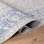 Tapis bleu tissé à plat lavable Valora avec envers antidérapant-1751635241