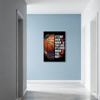 Basketball Motivational Quote Canvas Wrapped Wall Art Set Of 1
