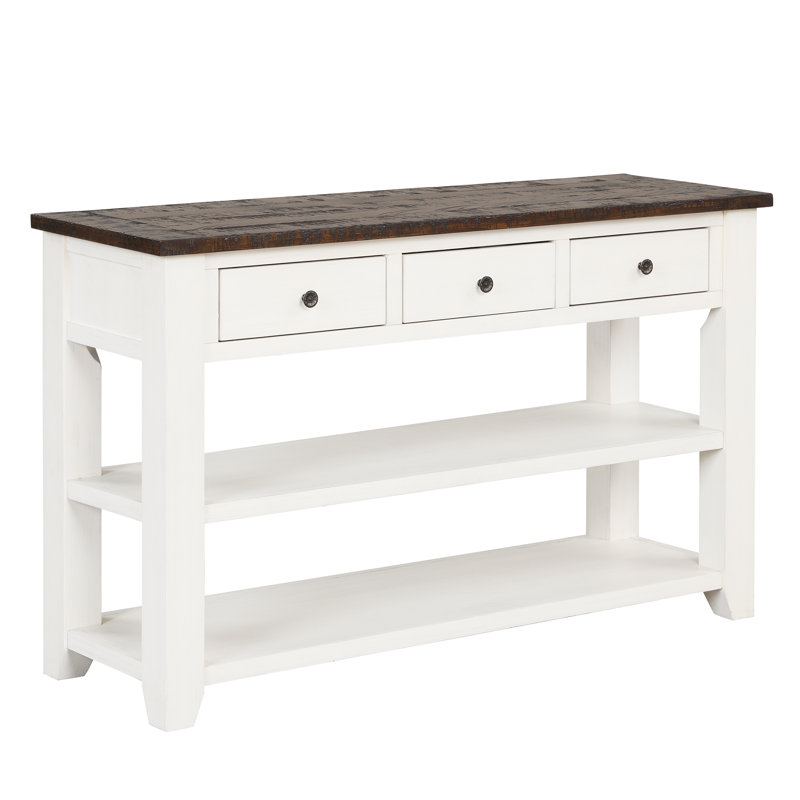 Console Cabras, Bois espresso, Antique White, H 30 po x l 50 po x P 16 po
