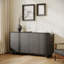 Buffet avec rangement, console de télévision à profil courbé, grande console d'appoint pour salle à manger, cuisine et salon
