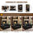 4-Piece Mid-Century Modern Chesterfield Living Room Set Upholstered Faux Leather Furniture Set-431880785