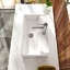 Lavabo de salle de bain vasque rectangulaire en céramique blanche avec trop-plein