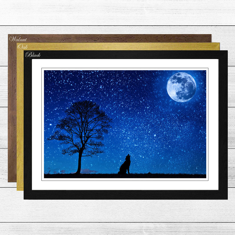 Single Picture Frame Print, Black