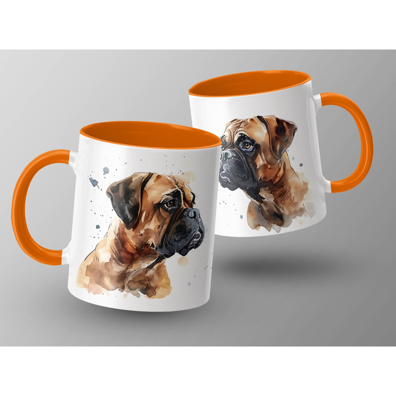 Ceramic Coffee Mug, Orange, 3