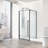 Meridian 34" W x 34" D x 76" H Hinged Framed Shower Enclosure with 3/8  Clear Glass