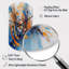 Horloge murale en métal bleu et orange-105422645