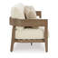 Canapé d'extérieur, 4 coussins décoratifs, blanc crème, 87 pouces Berry