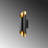 Modern Wall Lamp with Metal Body, Black and Gold Finish, 3.1 x 4.7 x 11.8 inches | Socket Type: 2 x G9 Max 8W | Ideal for Hotel, Industrial, and Scandinavian Décor | Stylish and Functional Lighting Solution-964463461