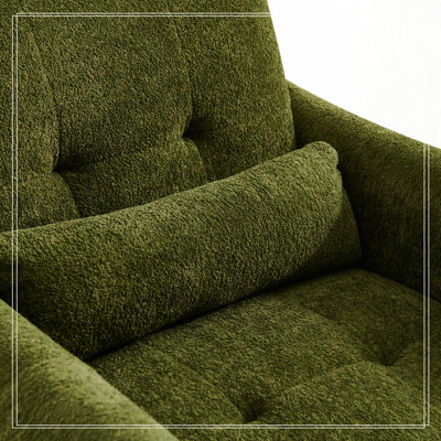 Canapé simple rembourré en velours avec coussin lombaire pour le salon, la chambre à coucher et le salon de lecture