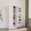 Armoire de rangement 59 po avec 2 portes et 2 tablettes réglables