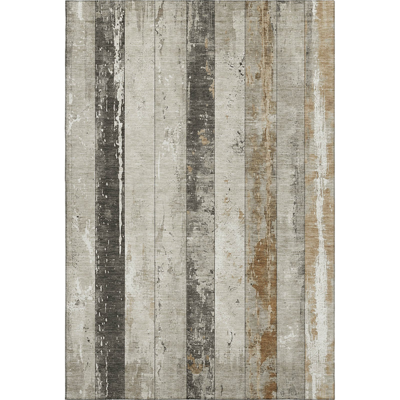 Premium Machine Washable Chelston AMF1868 Stripes Rug, Rectangle 10' x 14'