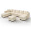 Canapé-lit modulaire en U avec rangement Tremee - beige-1542576690