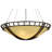 60"W Flowing Cross Inverted Pendant