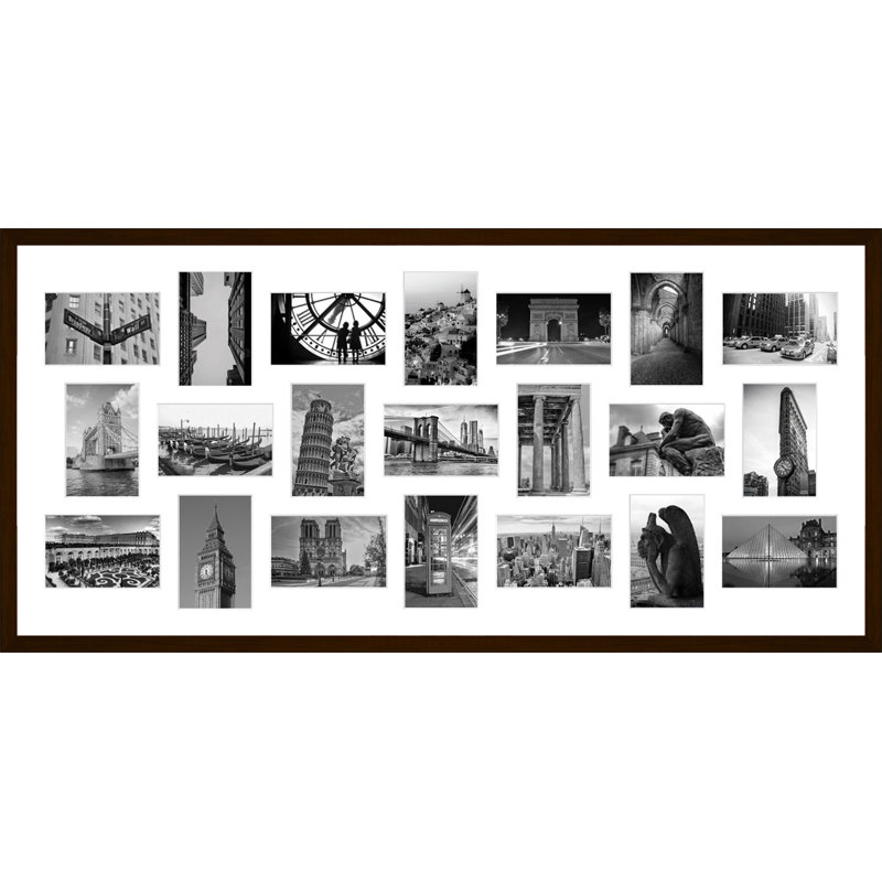 Spahn Wood Picture Frame with Mat, Dark Brown