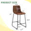 Ensemble de 2 tabourets de bar de style minimaliste moderne - noir, convenant à la cuisine, au bar et à la maison moderne-1671598470