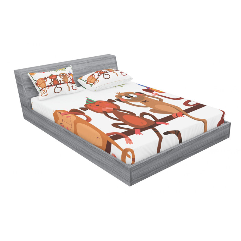 Microfiber Sheet Set, Queen Sheet Set with Fitted Sheet