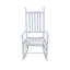 Chaise berçante en bois blanc-130143879