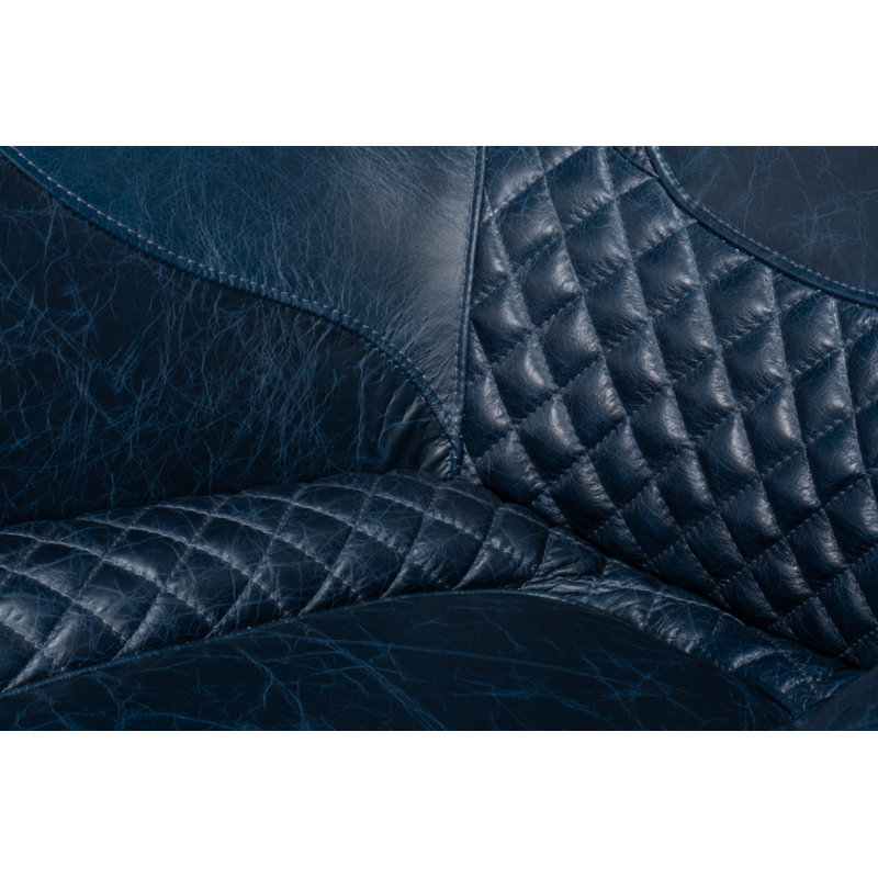 Hera Armchair, Dark Blue Genuine Leather