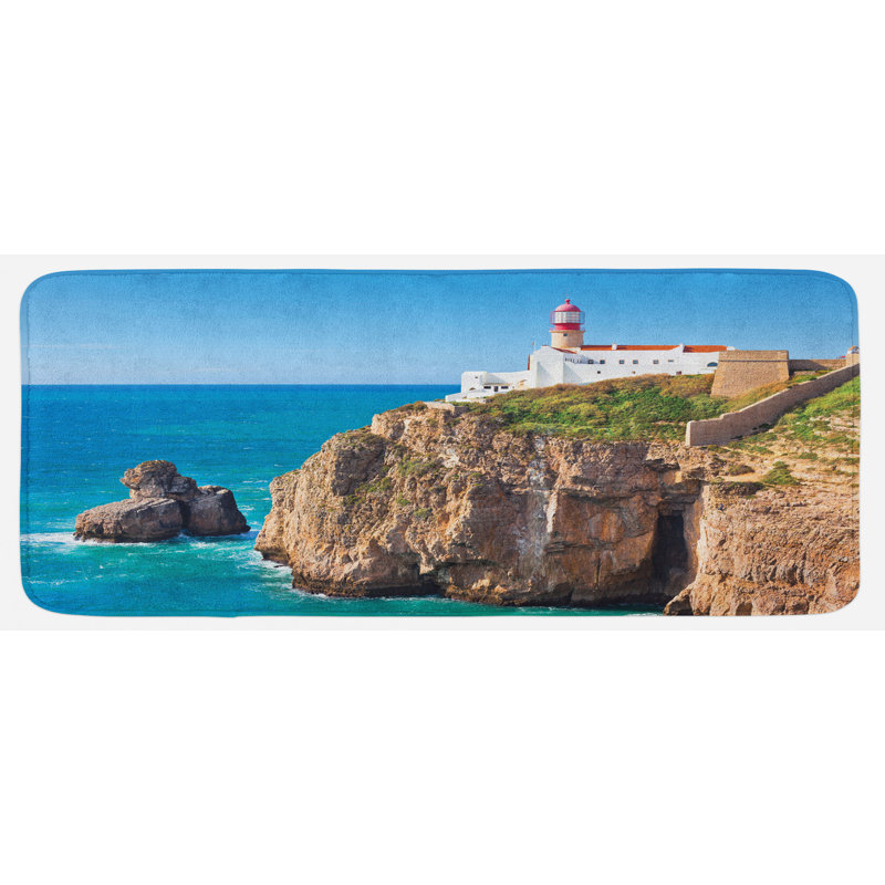 Coastal Polyester Kitchen Mat