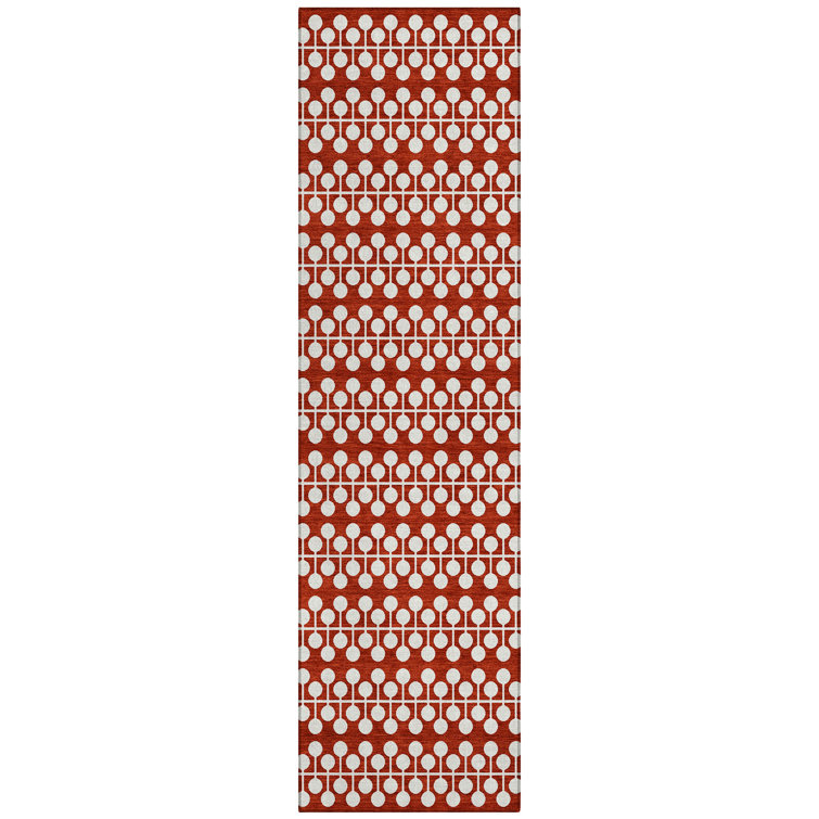 Machine Washable Indoor/Outdoor Boruta ACN2247 Geometric Rug
