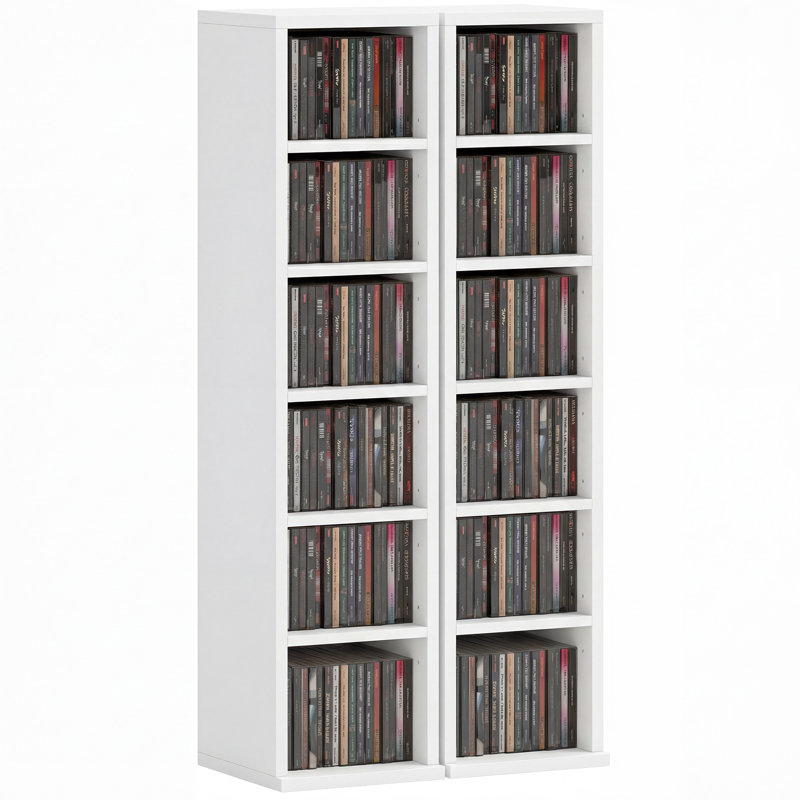 Ermanno 88.5cm H Media Shelves, Matte White