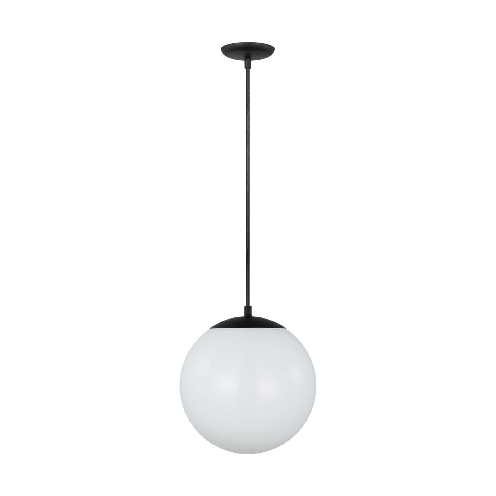 Single Light Glass Steel Dimmable Pendant, 12.5" H x 12" W x 12" D