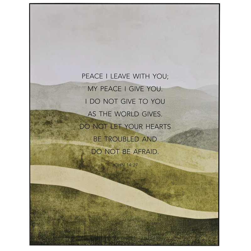 Plaque murale «Peace I Let With You»