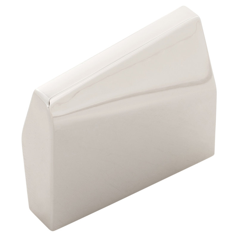 Veer Geometric Knob, Polished Nickel