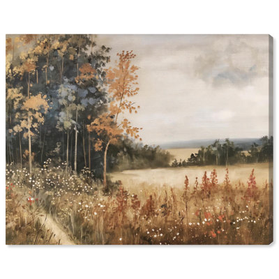 Art Remedy, toile de paysage campagnard, palette d'automne