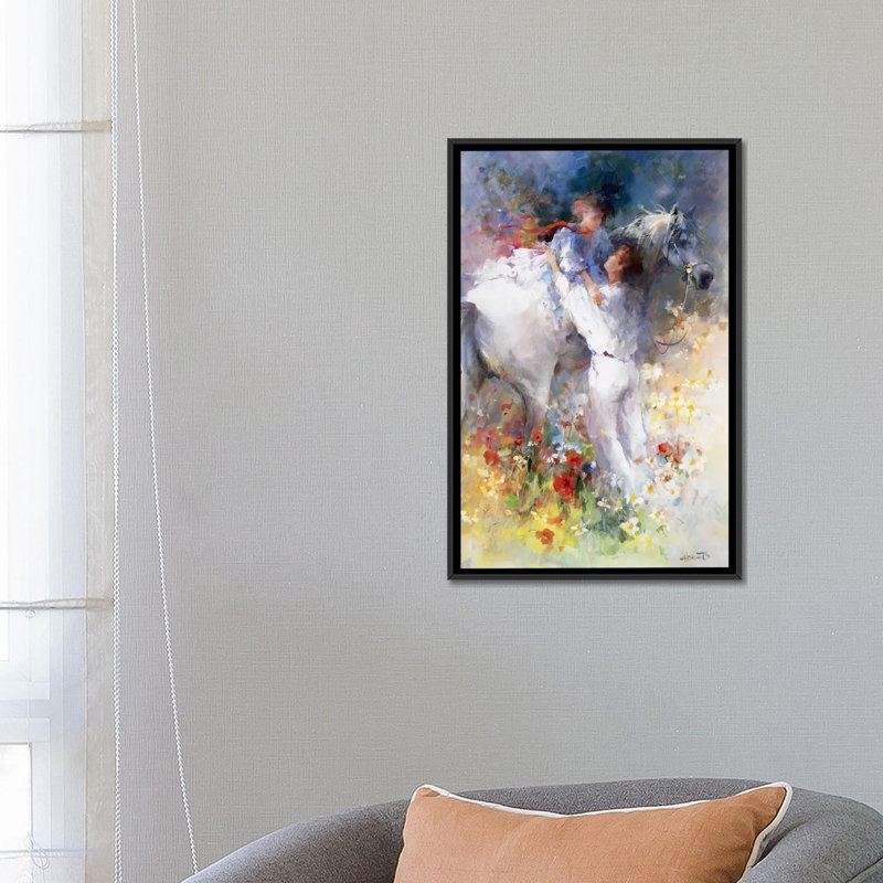 «Embraceable You», reproduction sur toile, Toile avec cadre noir, Pas de tapis, H 48 po x l 32 po x P 1,5 po