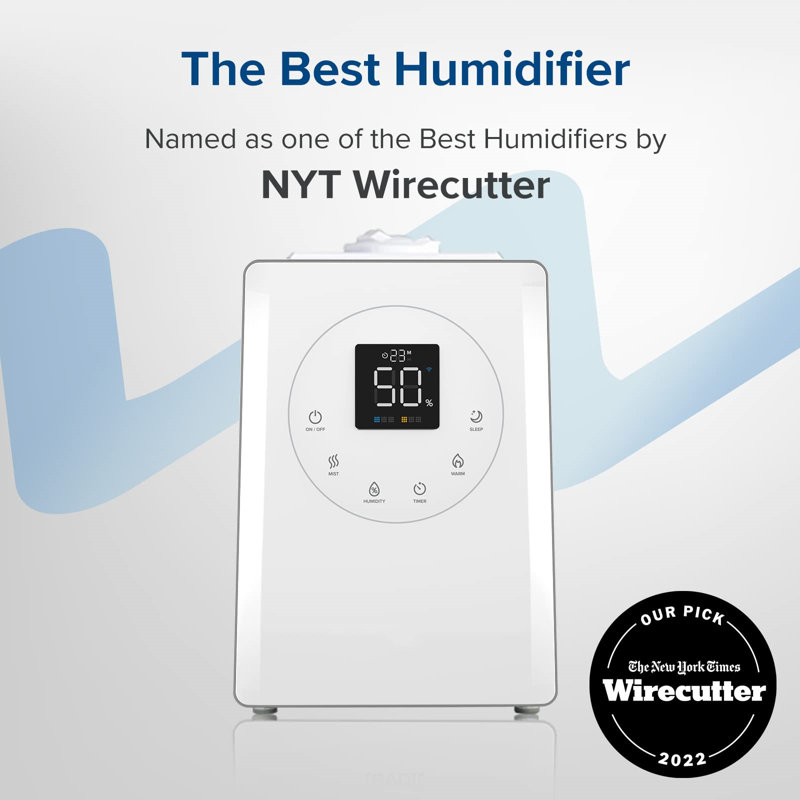 White Smart Warm and Cool Mist Humidifier with Voice Control