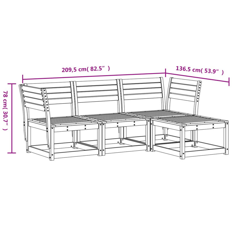 Lapidge 73cm Wide Rectangle Patio Sofa, Natural